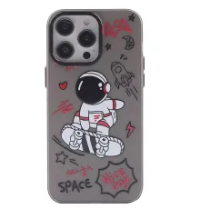 Apple iPhone 14 Pro Max Kılıf Desenli Kapak - Siyah - 1