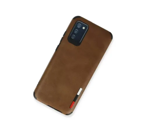 Samsung Galaxy A03S Kılıf Loop Deri Silikon - Kahverengi