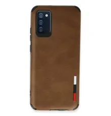 Samsung Galaxy A03S Kılıf Loop Deri Silikon - Kahverengi