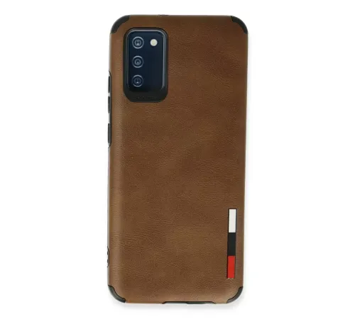 Samsung Galaxy A03S Kılıf Loop Deri Silikon - Kahverengi