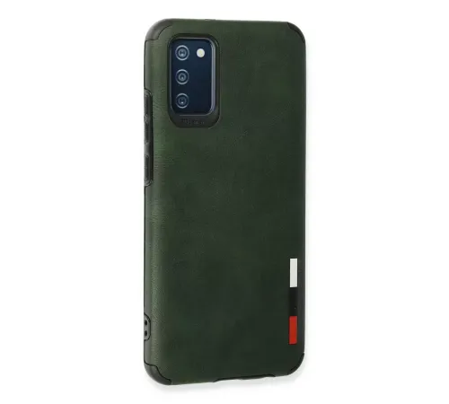 Samsung Galaxy A03S Kılıf Loop Deri Silikon - Yeşil