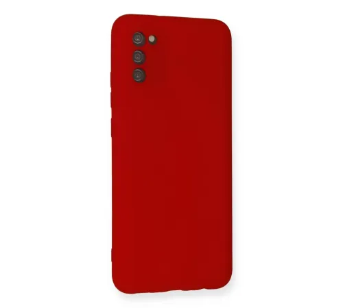 Samsung Galaxy A03S Kılıf Nano içi Kadife Silikon - Kırmızı