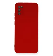 Samsung Galaxy A03S Kılıf Nano içi Kadife Silikon - Kırmızı