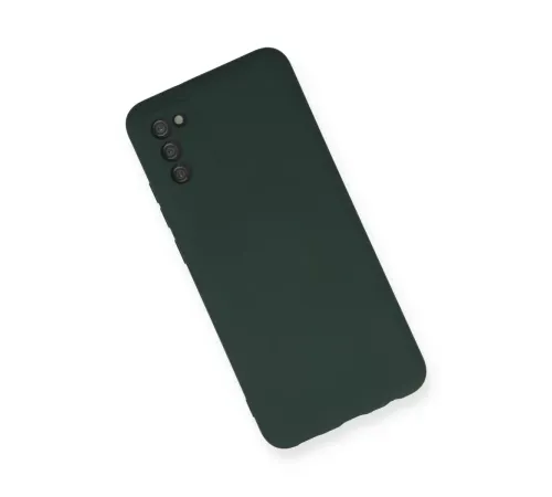 Samsung Galaxy A03S Kılıf Nano içi Kadife Silikon - Koyu Yeşil