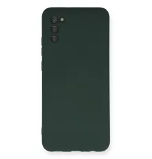 Samsung Galaxy A03S Kılıf Nano içi Kadife Silikon - Koyu Yeşil
