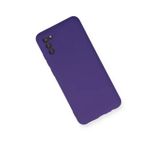 Samsung Galaxy A03S Kılıf Nano içi Kadife Silikon - Mor