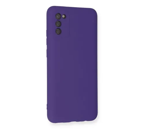 Samsung Galaxy A03S Kılıf Nano içi Kadife Silikon - Mor