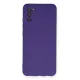 Samsung Galaxy A03S Kılıf Nano içi Kadife Silikon - Mor