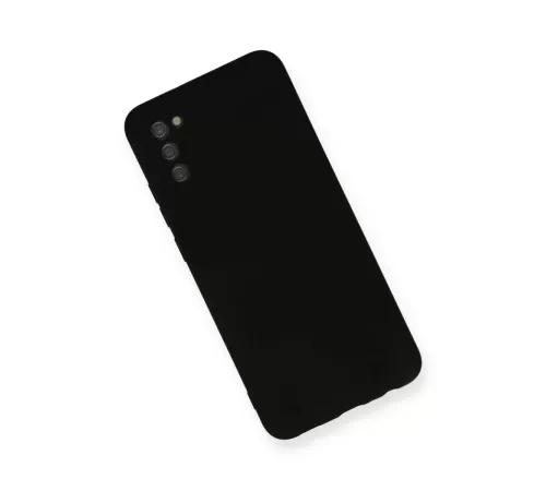 Samsung Galaxy A03S Kılıf Nano içi Kadife Silikon - Siyah