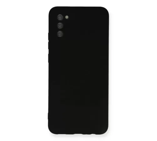 Samsung Galaxy A03S Kılıf Nano içi Kadife Silikon - Siyah