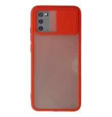 Samsung Galaxy A03S Kılıf Palm Buzlu Kamera Sürgülü Silikon - Kırmızı