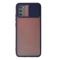 Samsung Galaxy A03S Kılıf Palm Buzlu Kamera Sürgülü Silikon - Lacivert