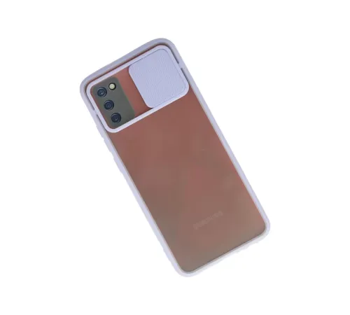 Samsung Galaxy A03S Kılıf Palm Buzlu Kamera Sürgülü Silikon - Lila