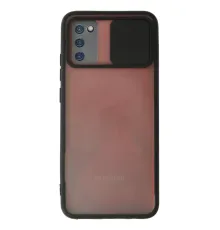 Samsung Galaxy A03S Kılıf Palm Buzlu Kamera Sürgülü Silikon - Siyah