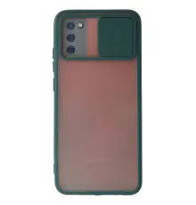 Samsung Galaxy A03S Kılıf Palm Buzlu Kamera Sürgülü Silikon - Yeşil