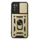 Samsung Galaxy A03S Kılıf Pars Lens Yüzüklü Silikon - Gold