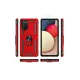 Samsung Galaxy A03S Kılıf Sofya Yüzüklü Silikon Kapak - Kırmızı