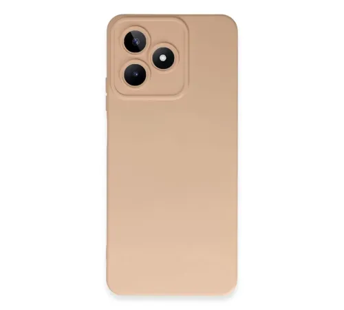 Realme C53 Kılıf Nano içi Kadife Silikon - Pudra