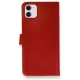 Apple iPhone 12 Mini Kılıf Trend S Plus Kapaklı Kılıf - Kırmızı
