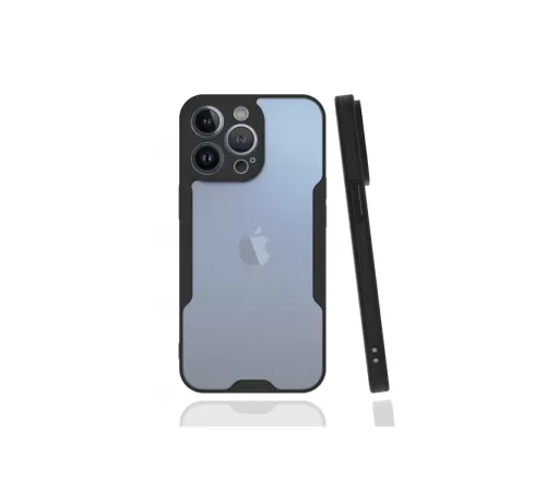 Apple iPhone 13 Pro Kılıf Platin Silikon - Siyah