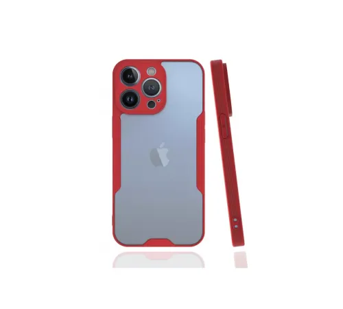 Apple iPhone 13 Pro Kılıf Platin Silikon - Kırmızı