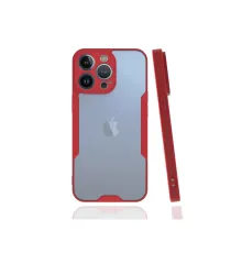 Apple iPhone 13 Pro Kılıf Platin Silikon - Kırmızı