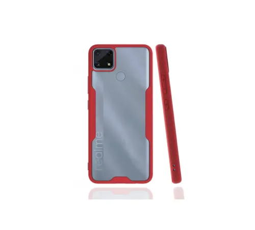 Realme C25 Kılıf Platin Silikon - Kırmızı