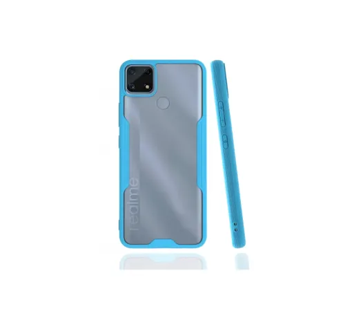 Realme C25 Kılıf Platin Silikon - Mavi