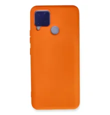 Realme C15 Kılıf Nano içi Kadife Silikon - Turuncu
