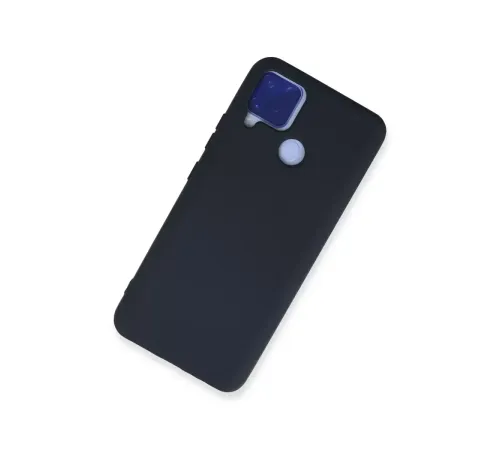 Realme C15 Kılıf Nano içi Kadife Silikon - Lacivert
