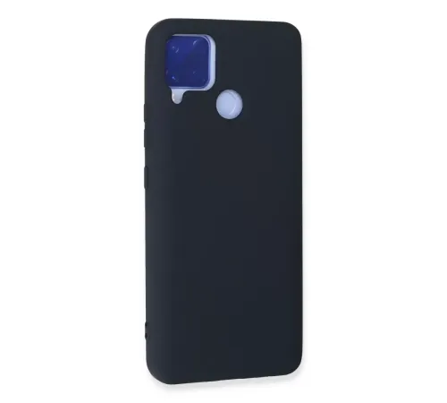 Realme C15 Kılıf Nano içi Kadife Silikon - Lacivert