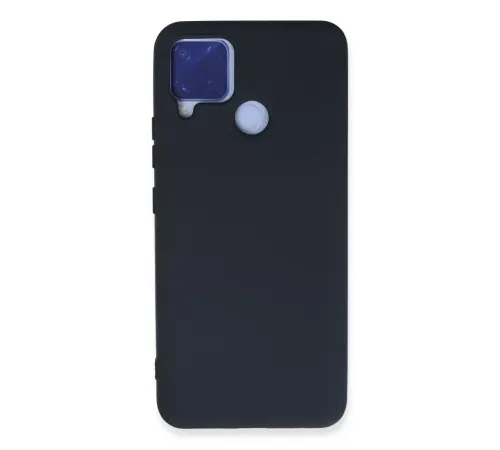 Realme C15 Kılıf Nano içi Kadife Silikon - Lacivert