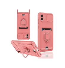 Samsung Galaxy A05 Kılıf Zuma Kartvizitli Yüzüklü Silikon - Pembe
