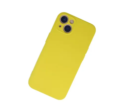 Apple iPhone 13 Mini Kılıf Nano içi Kadife Silikon - Sarı
