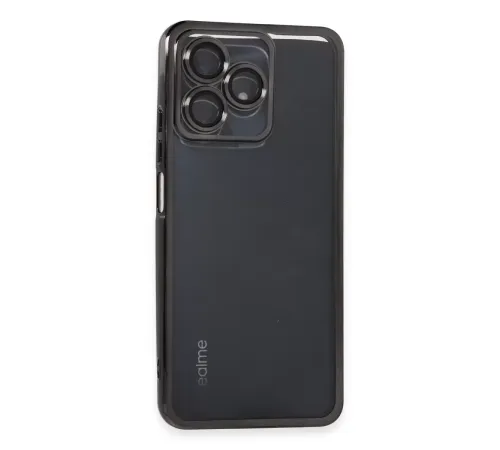 Realme C53 Kılıf Lensli Silikon - Siyah