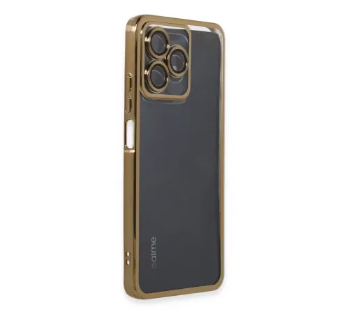 Realme C53 Kılıf Lensli Silikon - Gold