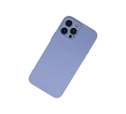 Apple iPhone 13 Pro Max Kılıf Nano içi Kadife Silikon - Lila