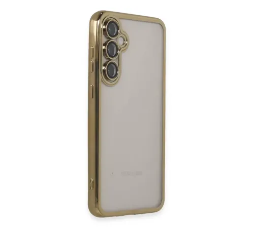 Samsung Galaxy S23 FE Kılıf Lensli Silikon - Gold