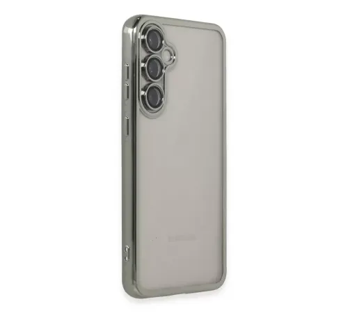 Samsung Galaxy S23 FE Kılıf Lensli Silikon - Gümüş