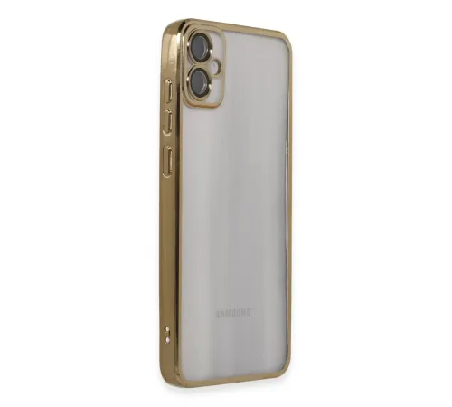 Samsung Galaxy A05 Kılıf Lensli Silikon - Gold