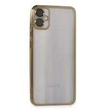 Samsung Galaxy A05 Kılıf Lensli Silikon - Gold