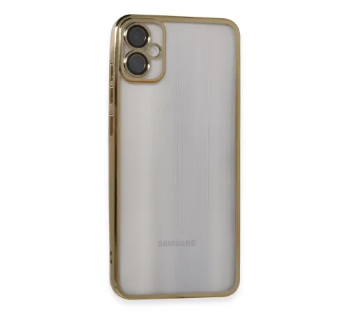 Samsung Galaxy A05 Kılıf Lensli Silikon - Gold