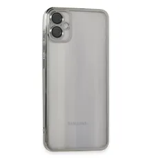 Samsung Galaxy A05 Kılıf Lensli Silikon - Gümüş