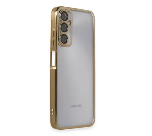 Samsung Galaxy A05S Kılıf Lensli Silikon - Gold