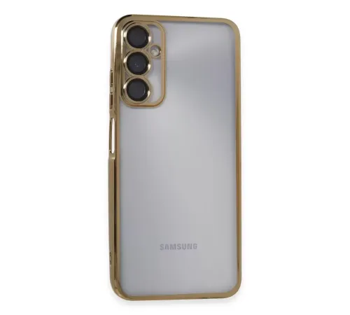 Samsung Galaxy A05S Kılıf Lensli Silikon - Gold