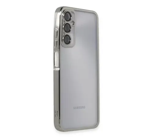 Samsung Galaxy A05S Kılıf Lensli Silikon - Gümüş