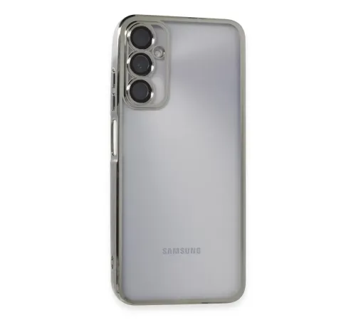 Samsung Galaxy A05S Kılıf Lensli Silikon - Gümüş
