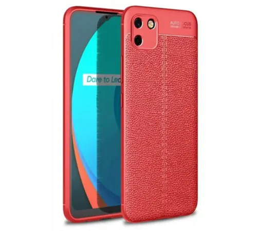 Realme C11 Kılıf Auto Focus Kapak - Kırmızı