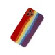 Apple iPhone 11 Pro Kılıf Ebruli Lansman Silikon - Kırmızı-Mor