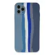 Apple iPhone 11 Pro Kılıf Ebruli Lansman Silikon - Mavi-Gri